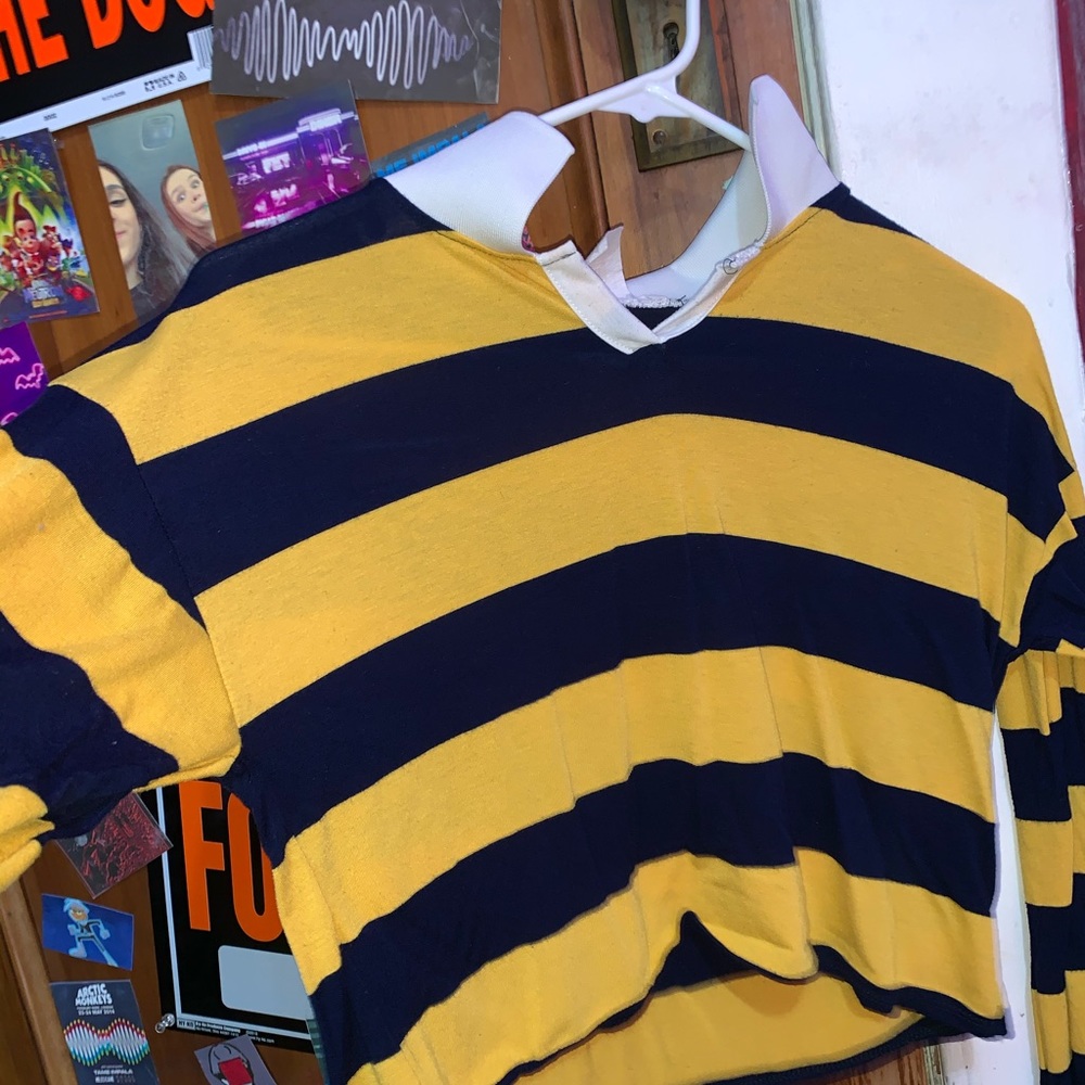 cropped striped polo - Picture 1 of 3